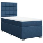 Casa si Gradina - Mobilier - Paturi si accesorii - Paturi - Pat box spring cu saltea, albastru, 90x200 cm, textil - Infinity.ro