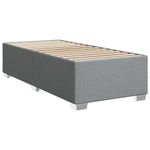 Casa si Gradina - Mobilier - Paturi si accesorii - Paturi - Pat continental cu saltea, gri deschis, 80x200 cm, textil - Infinity.ro