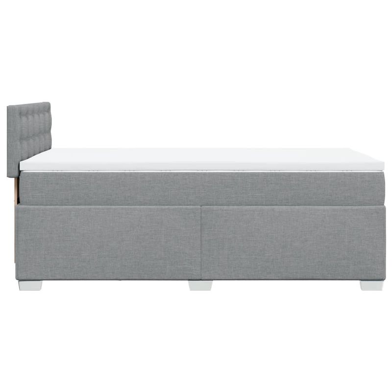 Casa si Gradina - Mobilier - Paturi si accesorii - Paturi - Pat continental cu saltea, gri deschis, 80x200 cm, textil - Infinity.ro