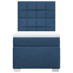 Casa si Gradina - Mobilier - Paturi si accesorii - Paturi - Pat box spring cu saltea, albastru, 90x200 cm, textil - Infinity.ro