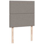 Casa si Gradina - Mobilier - Paturi si accesorii - Paturi - Pat box spring cu saltea, gri taupe, 100x200 cm, textil - Infinity.ro