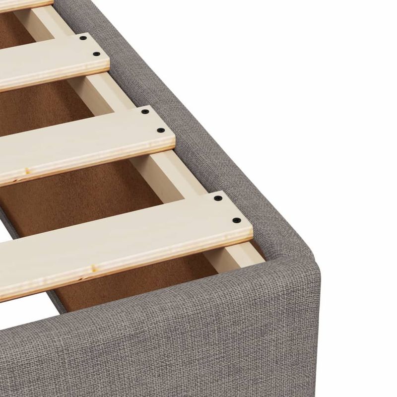 Casa si Gradina - Mobilier - Paturi si accesorii - Paturi - Pat box spring cu saltea, gri taupe, 100x200 cm, textil - Infinity.ro