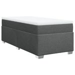 Casa si Gradina - Mobilier - Paturi si accesorii - Paturi - Pat box spring cu saltea, gri inchis, 90x190 cm, textil - Infinity.ro