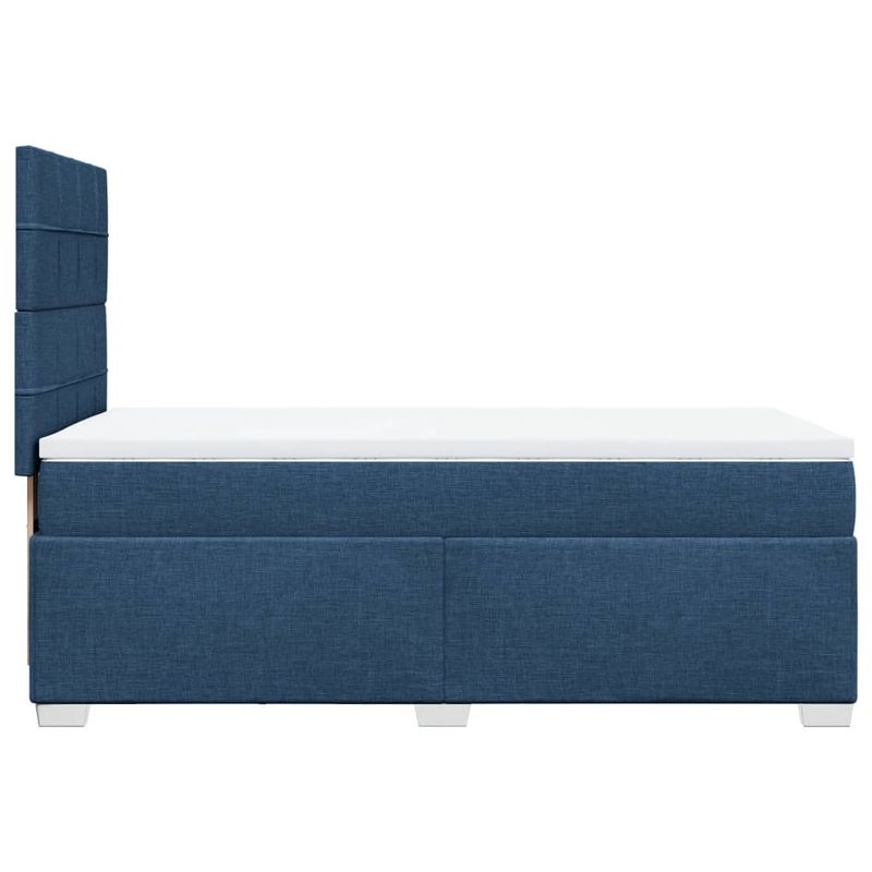 Casa si Gradina - Mobilier - Paturi si accesorii - Paturi - Pat box spring cu saltea, albastru, 90x200 cm, textil - Infinity.ro