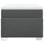 Casa si Gradina - Mobilier - Paturi si accesorii - Paturi - Pat box spring cu saltea, gri inchis, 90x190 cm, textil - Infinity.ro