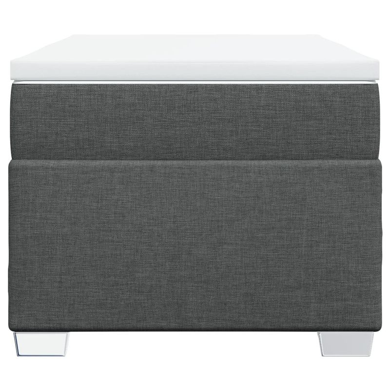 Casa si Gradina - Mobilier - Paturi si accesorii - Paturi - Pat box spring cu saltea, gri inchis, 90x190 cm, textil - Infinity.ro
