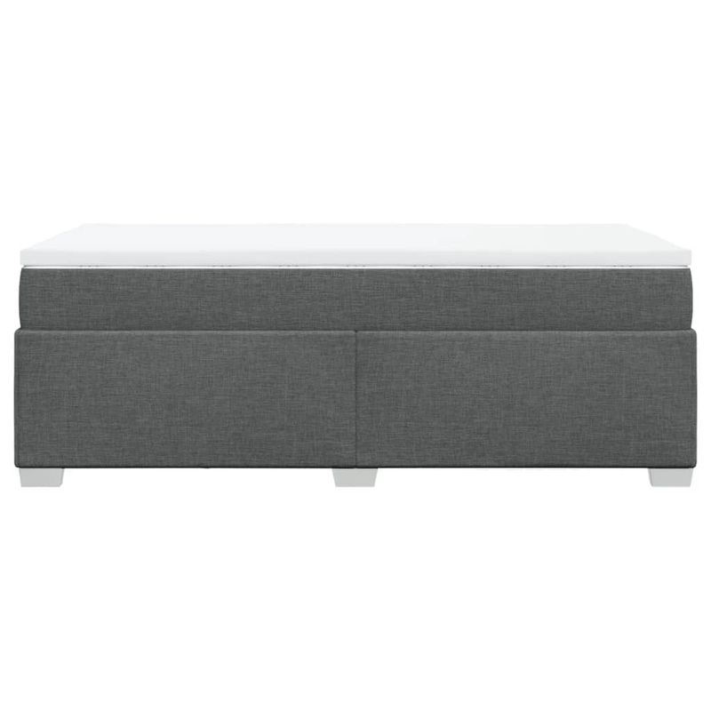 Casa si Gradina - Mobilier - Paturi si accesorii - Paturi - Pat box spring cu saltea, gri inchis, 90x190 cm, textil - Infinity.ro