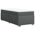 Casa si Gradina - Mobilier - Paturi si accesorii - Paturi - Pat box spring cu saltea, gri inchis, 90x190 cm, textil - Infinity.ro
