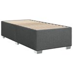 Casa si Gradina - Mobilier - Paturi si accesorii - Paturi - Pat box spring cu saltea, gri inchis, 90x190 cm, textil - Infinity.ro