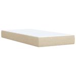 Casa si Gradina - Mobilier - Paturi si accesorii - Paturi - Pat box spring cu saltea, crem, 90x200 cm, textil - Infinity.ro