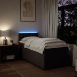 Casa si Gradina - Mobilier - Paturi si accesorii - Paturi - Pat box spring cu saltea, maro inchis, 90x190 cm, textil - Infinity.ro