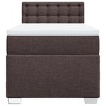 Casa si Gradina - Mobilier - Paturi si accesorii - Paturi - Pat box spring cu saltea, maro inchis, 90x190 cm, textil - Infinity.ro