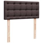 Casa si Gradina - Mobilier - Paturi si accesorii - Paturi - Pat box spring cu saltea, maro inchis, 90x190 cm, textil - Infinity.ro