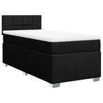 Casa si Gradina - Mobilier - Paturi si accesorii - Paturi - Pat box spring cu saltea, negru, 80x200 cm, textil - Infinity.ro