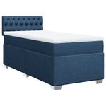 Casa si Gradina - Mobilier - Paturi si accesorii - Paturi - Pat box spring cu saltea, albastru, 100x200 cm, textil - Infinity.ro