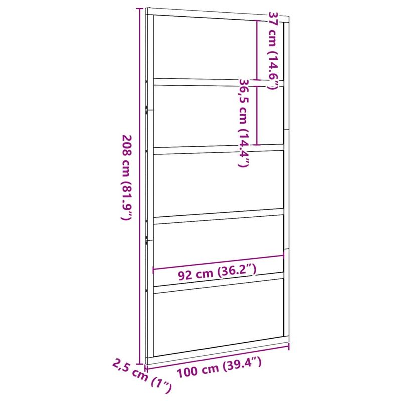 Casa si Gradina - Constructii - Usi interior, exterior si garaj - Usi interior - Usa de hambar, 100x208 cm, lemn masiv de pin - Infinity.ro