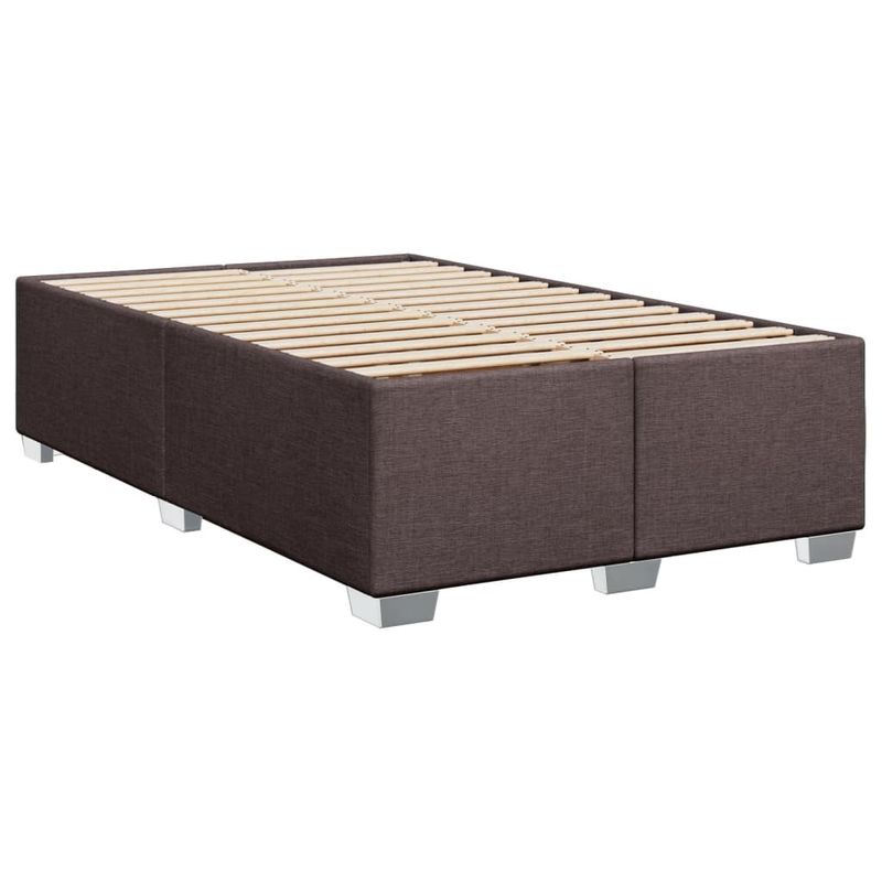 Casa si Gradina - Mobilier - Paturi si accesorii - Paturi - Pat box spring cu saltea, maro inchis, 90x200 cm, textil - Infinity.ro