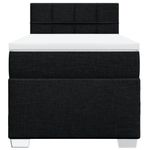 Casa si Gradina - Mobilier - Paturi si accesorii - Paturi - Pat box spring cu saltea, negru, 80x200 cm, textil - Infinity.ro