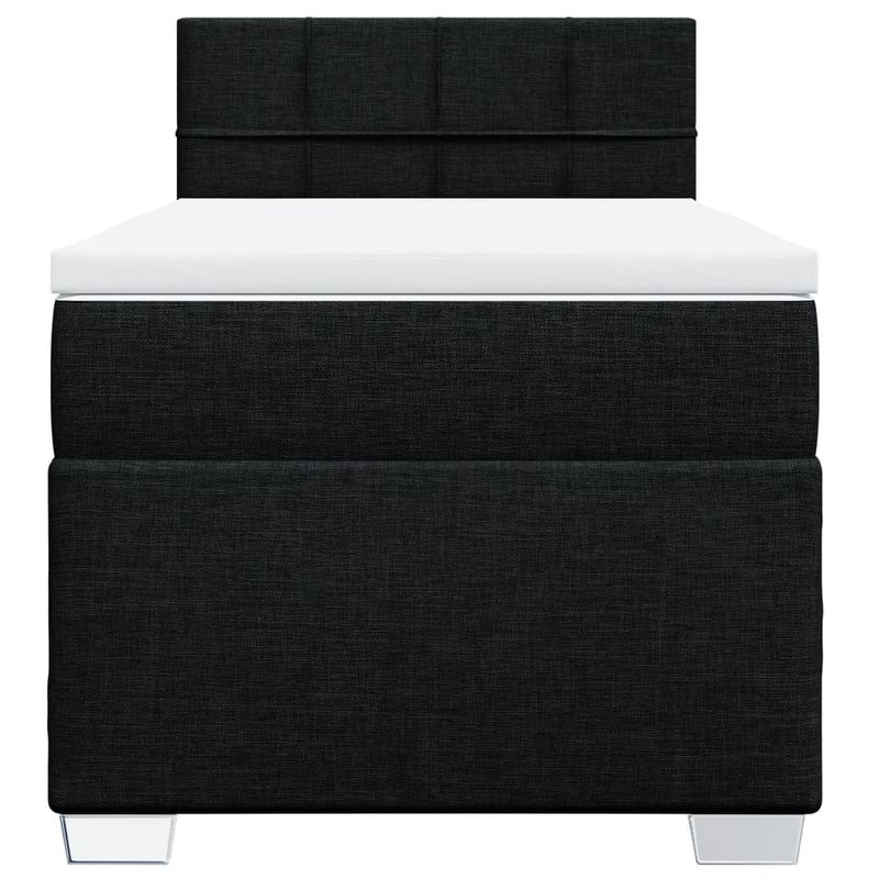 Casa si Gradina - Mobilier - Paturi si accesorii - Paturi - Pat box spring cu saltea, negru, 80x200 cm, textil - Infinity.ro