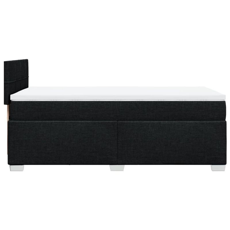 Casa si Gradina - Mobilier - Paturi si accesorii - Paturi - Pat box spring cu saltea, negru, 80x200 cm, textil - Infinity.ro