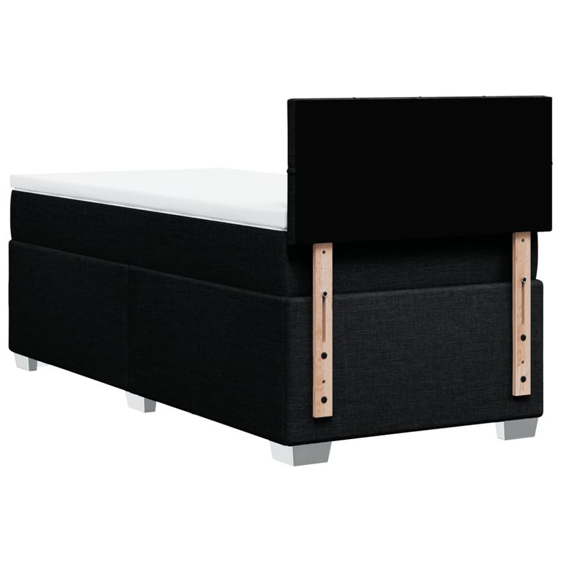 Casa si Gradina - Mobilier - Paturi si accesorii - Paturi - Pat box spring cu saltea, negru, 80x200 cm, textil - Infinity.ro