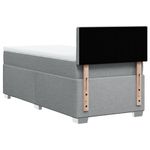 Casa si Gradina - Mobilier - Paturi si accesorii - Paturi - Pat box spring cu saltea, gri deschis, 90x190 cm, textil - Infinity.ro