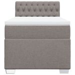 Casa si Gradina - Mobilier - Paturi si accesorii - Paturi - Pat box spring cu saltea, gri taupe, 100x200 cm, textil - Infinity.ro