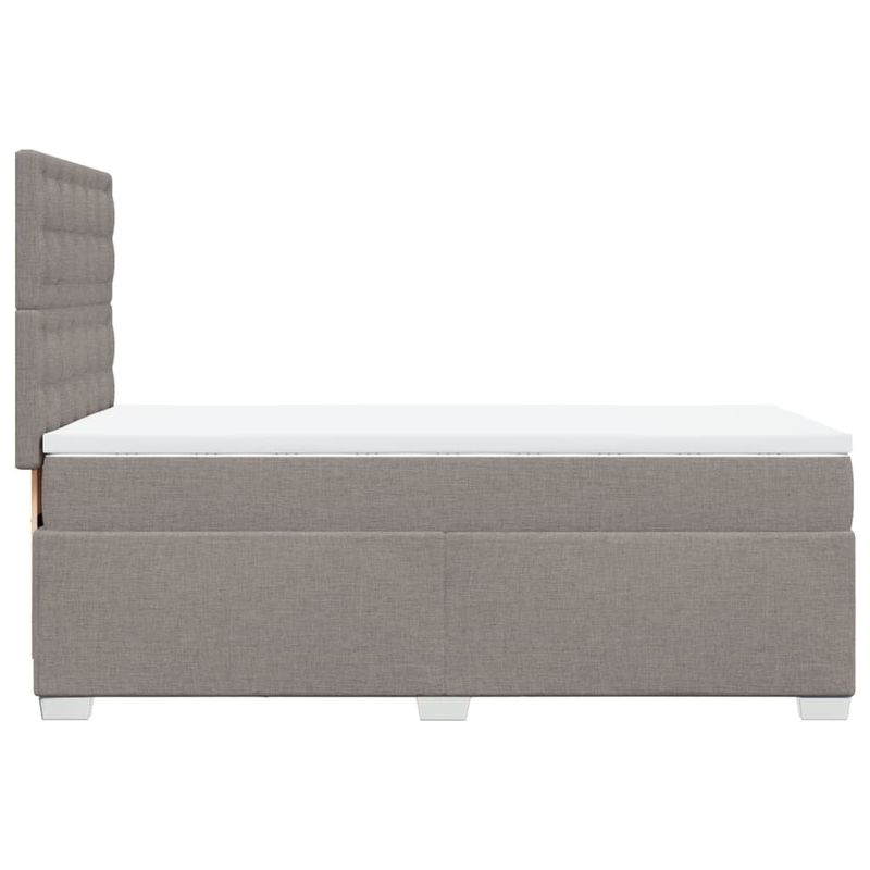 Casa si Gradina - Mobilier - Paturi si accesorii - Paturi - Pat box spring cu saltea, gri taupe, 90x190 cm, textil - Infinity.ro