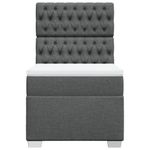 Casa si Gradina - Mobilier - Paturi si accesorii - Paturi - Pat box spring cu saltea, gri inchis, 80x200 cm, textil - Infinity.ro