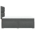 Casa si Gradina - Mobilier - Paturi si accesorii - Paturi - Pat box spring cu saltea, gri inchis, 80x200 cm, textil - Infinity.ro