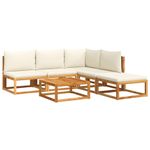 Casa si Gradina - Gradina si terasa - Mobilier exterior - Seturi mobila gradina - Set de canapele gradina cu perne, 6 piese, lemn masiv acacia - Infinity.ro