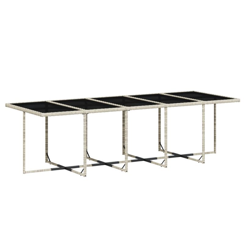 Casa si Gradina - Gradina si terasa - Mobilier exterior - Seturi mobila gradina - Set mobilier de gradina cu perne 15 piese gri deschis poliratan - Infinity.ro