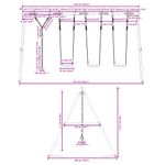 Jucarii, Copii si Bebe - Jucarii si jocuri - Jucarii de exterior - Spatii de joaca si accesorii - Set leagan de exterior, cu leagane și leagan cu disc, albastru, model 3x scaun leagăn + leagăn disc - Infinity.ro