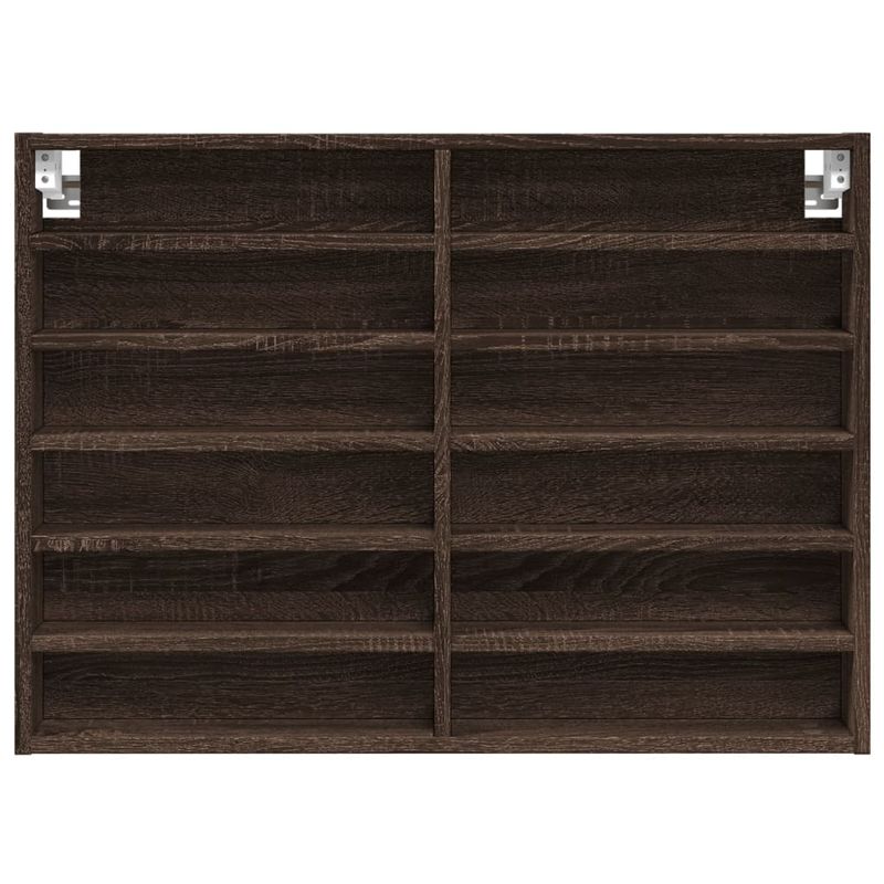 Casa si Gradina - Mobilier - Biblioteci si rafturi - Rafturi - Dulap cu vitrina, stejar maro, 80x8,5x58 cm, lemn prelucrat - Infinity.ro