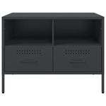Casa si Gradina - Mobilier - Comode si corpuri - Comode - Dulap TV, 2 buc., negru, 68x39x50,5 cm, otel laminat la rece - Infinity.ro