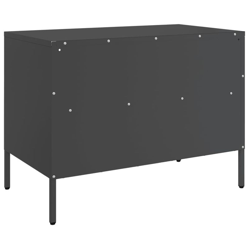 Casa si Gradina - Mobilier - Comode si corpuri - Comode - Dulap TV, 2 buc., negru, 68x39x50,5 cm, otel laminat la rece - Infinity.ro