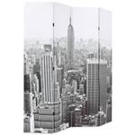 Casa si Gradina - Decoratiuni - Pereti despartitori si paravane - Paravan camera pliabil, 160x170 cm, New York pe zi, alb/negru - Infinity.ro