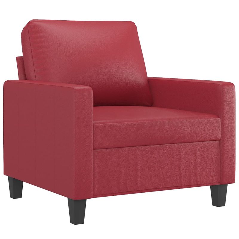 Casa si Gradina - Mobilier - Seturi de mobilier - Seturi living - Set de canapele cu perne, 3 piese, rosu vin, piele ecologica - Infinity.ro