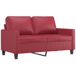 Casa si Gradina - Mobilier - Seturi de mobilier - Seturi living - Set de canapele cu perne, 3 piese, rosu vin, piele ecologica - Infinity.ro