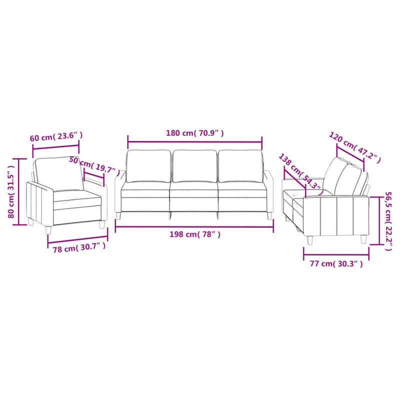 Casa si Gradina - Mobilier - Seturi de mobilier - Seturi living - Set de canapele cu perne, 3 piese, rosu vin, piele ecologica - Infinity.ro