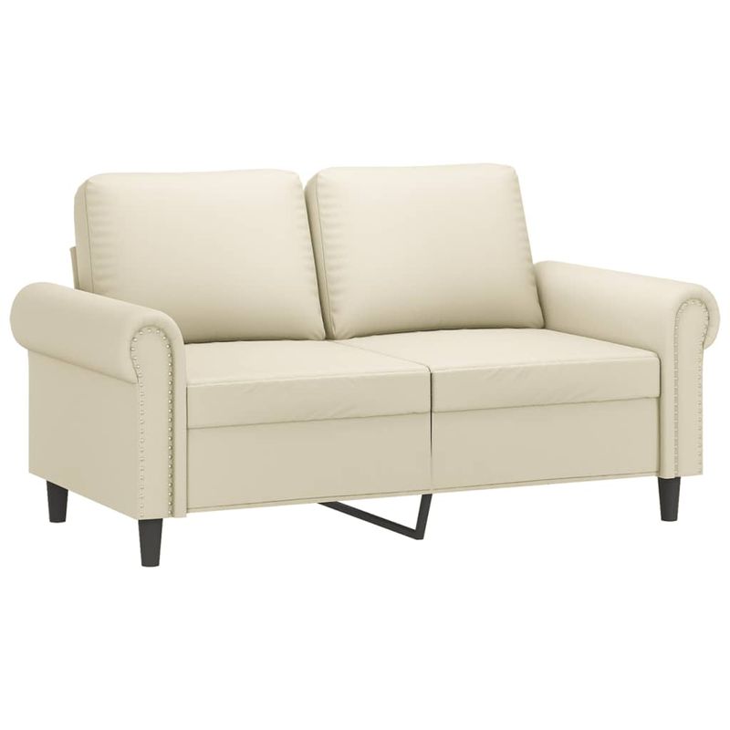 Casa si Gradina - Mobilier - Seturi de mobilier - Seturi living - Set de canapele cu perne, 3 piese, crem, piele ecologica - Infinity.ro