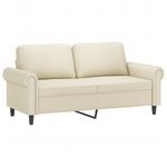 Casa si Gradina - Mobilier - Seturi de mobilier - Seturi living - Set de canapele cu perne, 3 piese, crem, piele ecologica - Infinity.ro