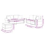 Casa si Gradina - Mobilier - Seturi de mobilier - Seturi living - Set de canapele cu perne, 3 piese, crem, piele ecologica - Infinity.ro