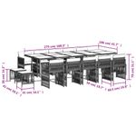 Casa si Gradina - Gradina si terasa - Mobilier exterior - Seturi mobila gradina - Set mobilier de gradina cu perne, 15 piese, maro, poliratan - Infinity.ro