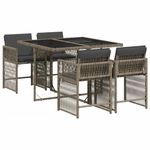 Casa si Gradina - Gradina si terasa - Mobilier exterior - Seturi mobila gradina - Set mobilier de gradina cu perne, 5 piese, gri, poliratan - Infinity.ro