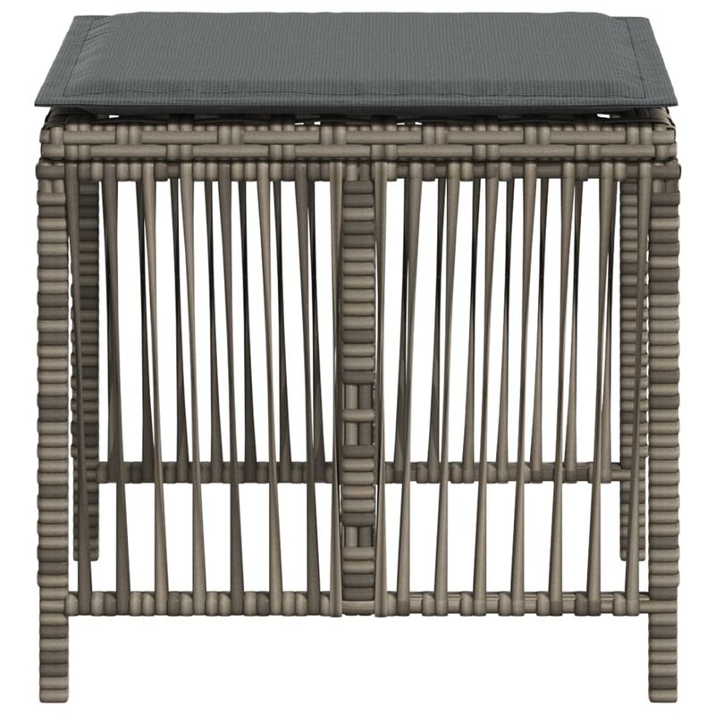 Casa si Gradina - Gradina si terasa - Mobilier exterior - Scaune si sezlonguri gradina - Scaune de gradina cu perne, 4 buc. gri 41x41x36 cm poliratan - Infinity.ro