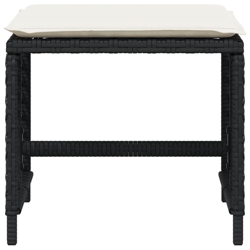 Casa si Gradina - Gradina si terasa - Mobilier exterior - Scaune si sezlonguri gradina - Scaune de gradina cu perne, 4 buc. negru 41x41x36 cm poliratan - Infinity.ro