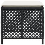 Casa si Gradina - Gradina si terasa - Mobilier exterior - Scaune si sezlonguri gradina - Scaune de gradina cu perne, 4 buc. negru 41x41x36 cm poliratan - Infinity.ro