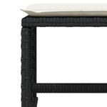 Casa si Gradina - Gradina si terasa - Mobilier exterior - Scaune si sezlonguri gradina - Scaune de gradina cu perne, 4 buc. negru 41x41x36 cm poliratan - Infinity.ro