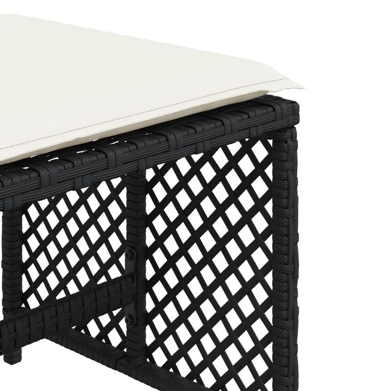 Casa si Gradina - Gradina si terasa - Mobilier exterior - Scaune si sezlonguri gradina - Scaune de gradina cu perne, 4 buc. negru 41x41x36 cm poliratan - Infinity.ro